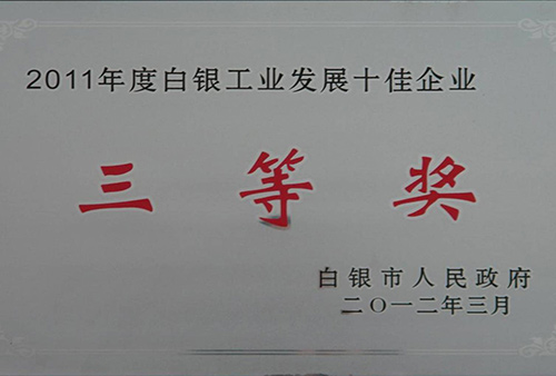 白銀市工業發展十佳企業