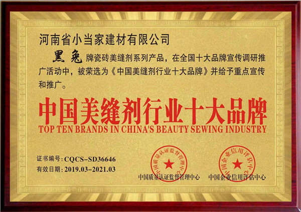 中国美缝剂行业十大品牌