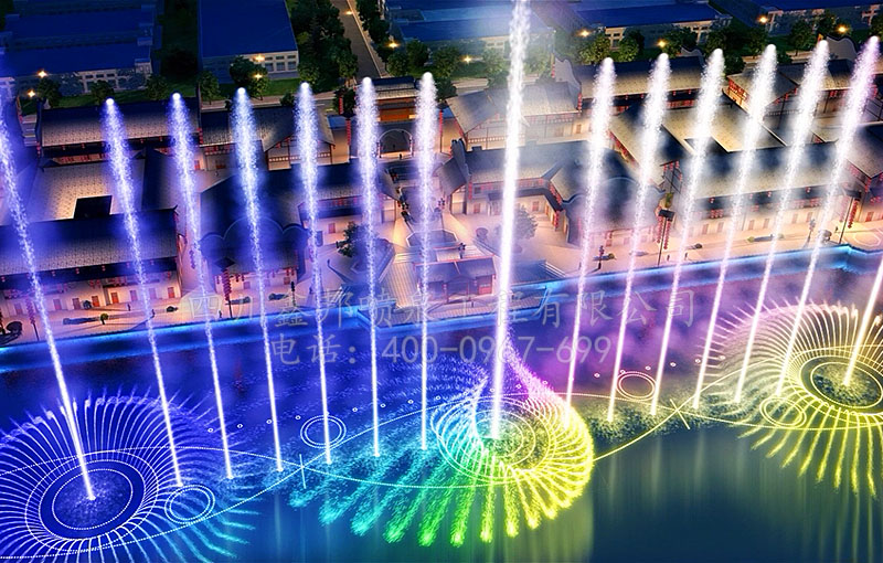 四川漂浮式音樂噴泉設計