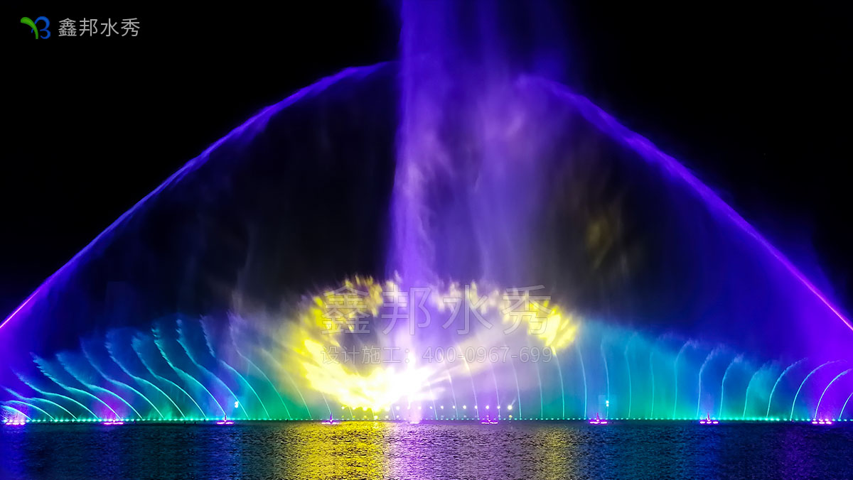 【湖泊喷泉】贵州遵义大型人工湖音乐喷泉