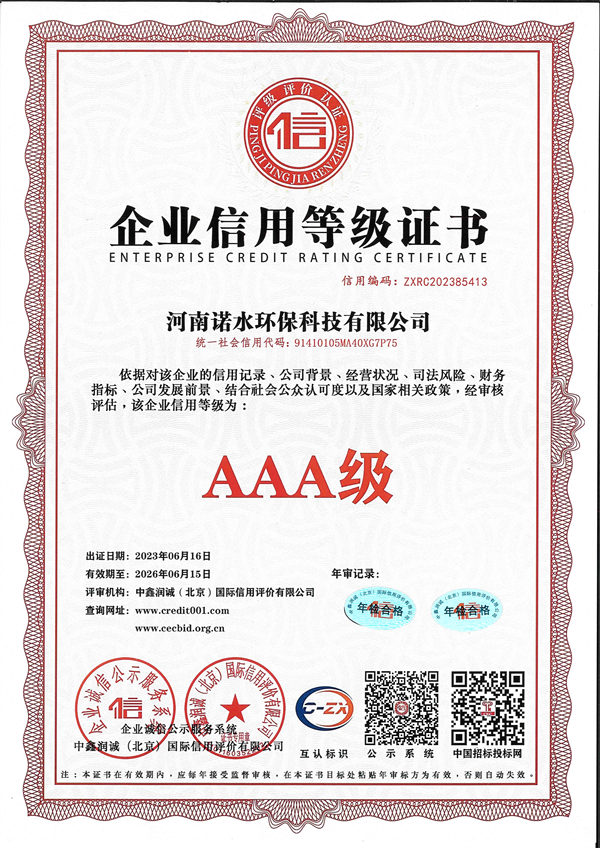 资信等级证书