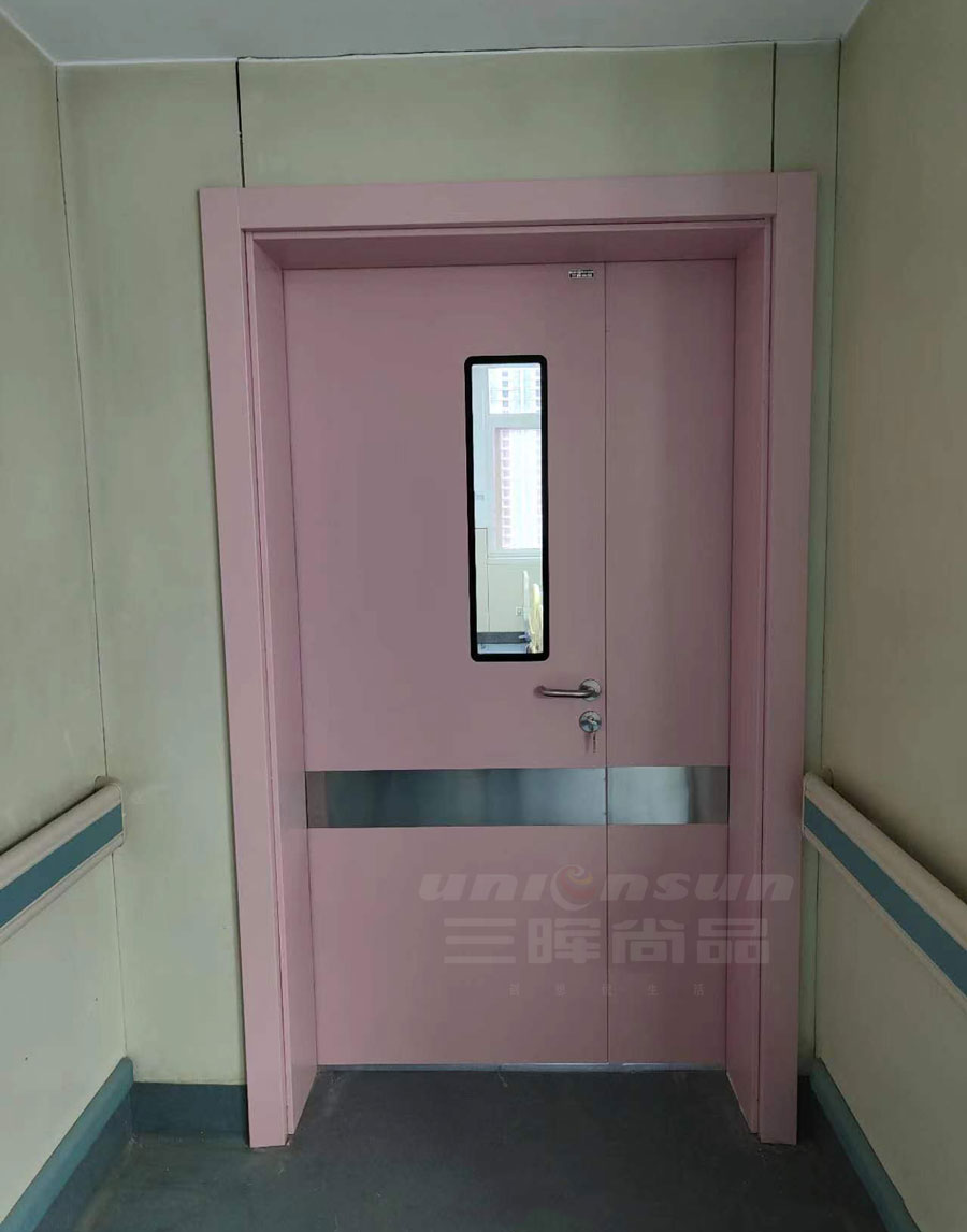 粉色诊室门-医院门定制