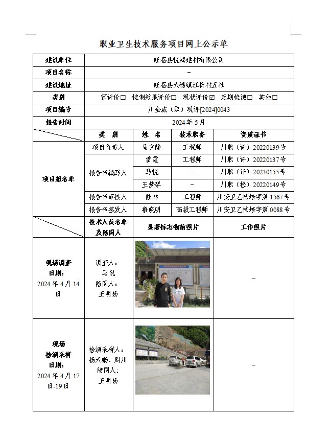 旺苍县悦鸿建材有限公司