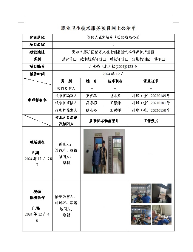 资阳大正东智车用管路有限公司
