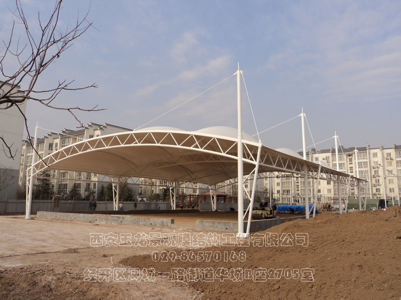 泾欣园一区东部运动场园林绿化（V标段）门球场膜结构工程