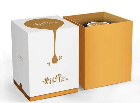 桶装蜂蜜盒-正面图
