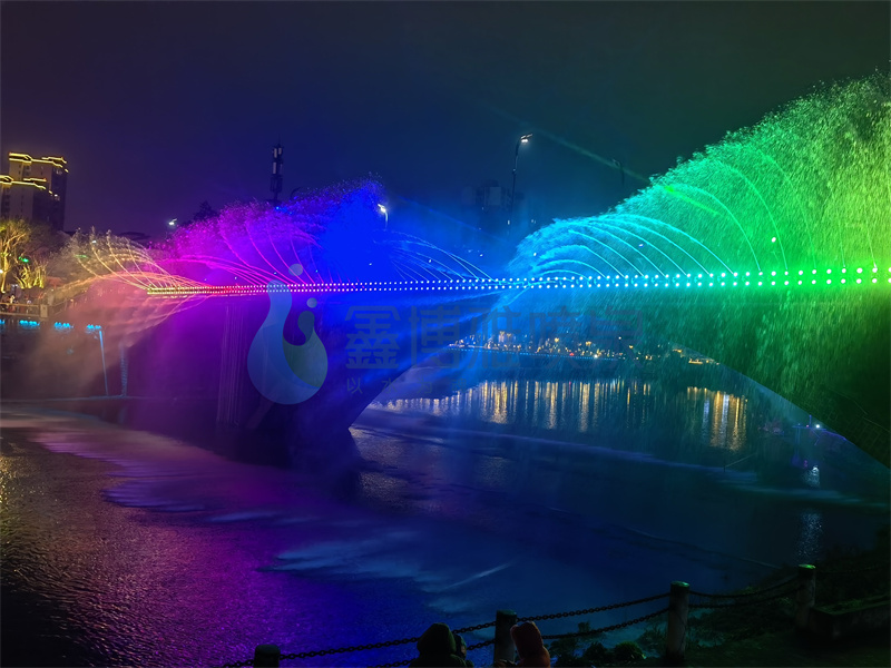 一维数码喷泉-长宁县鲤鱼湾大桥水艺水秀工程
