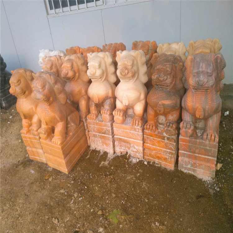郑州卖石狮子 石狮子石雕出售 一对起售