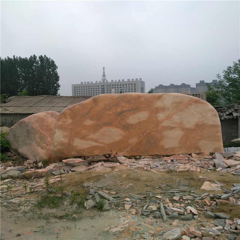 彩霞红景观石供应