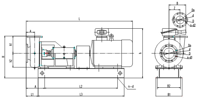 SB6×8砂泵安装尺寸