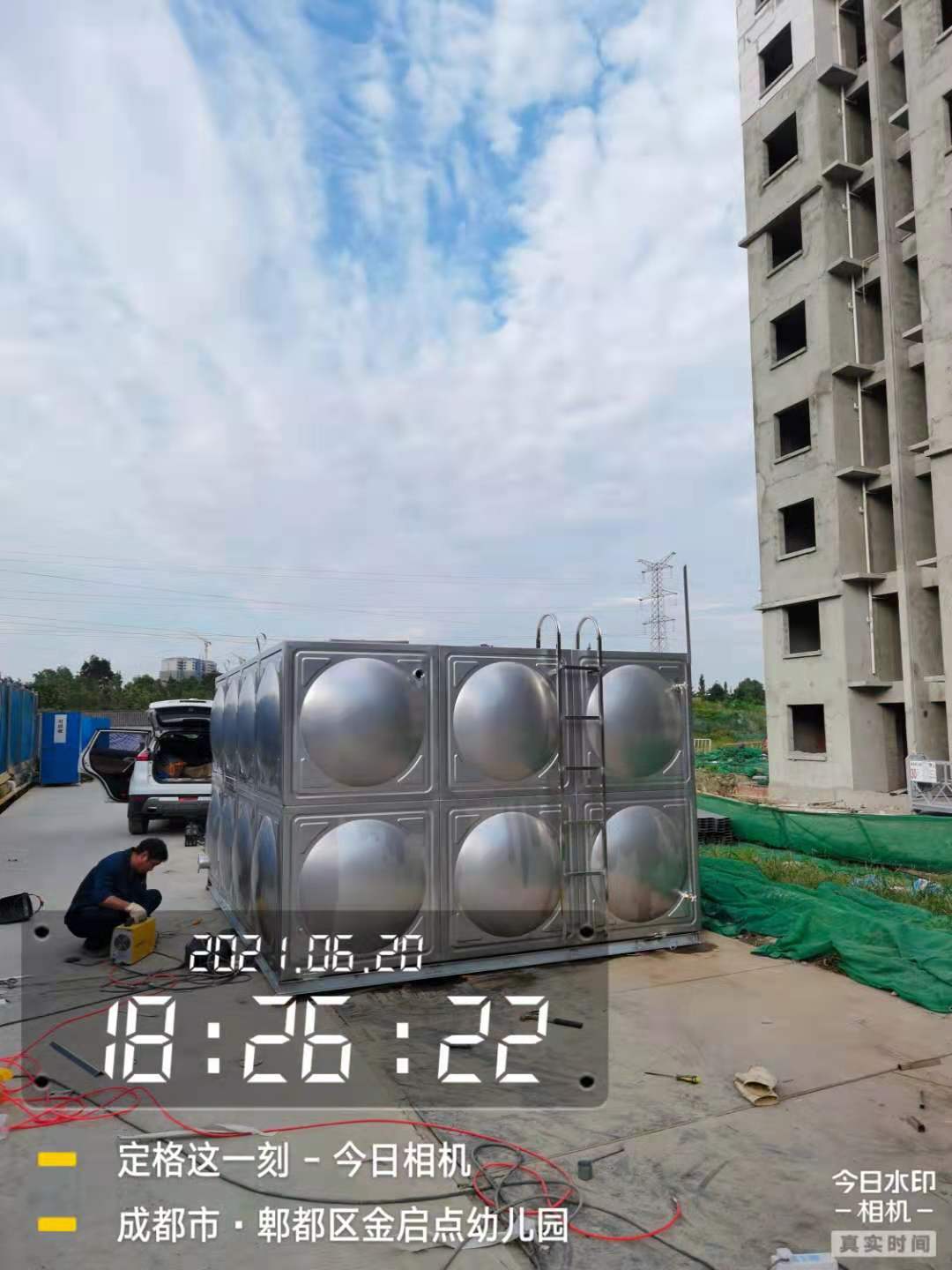 四川不锈钢水箱客户案例--郫都区团结镇安置房