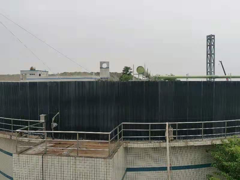 项目名称：污水池加盖膜结构 项目地址：广汉市第二污水处理厂 项目面积：2360平方米