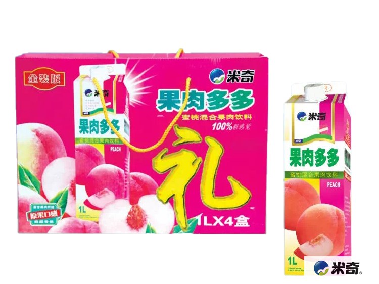 全國果肉多多蜜桃混合果汁飲料1L