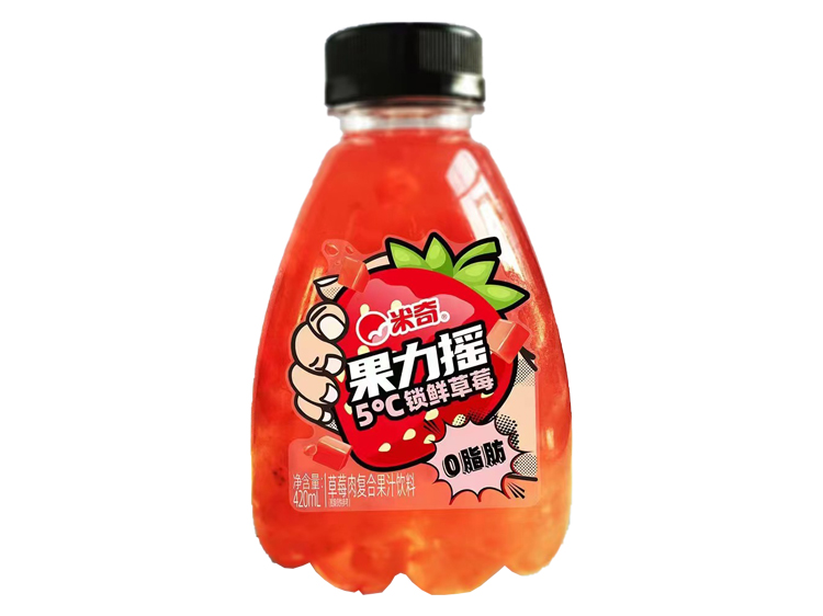 果力搖草莓果肉果汁420ml