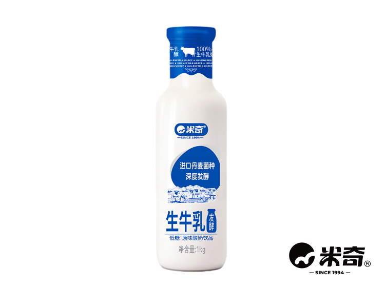 河南米奇生牛乳发酵原味酸奶1kg