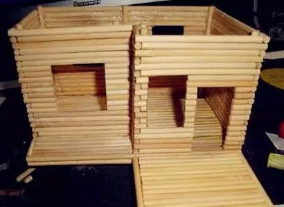 一起学习用常见的材料做的迷你木屋