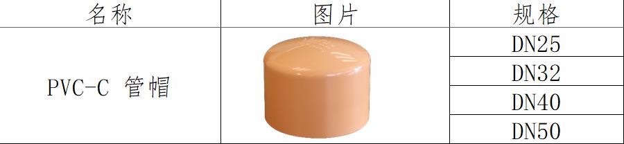 汉中PVC-C 管帽