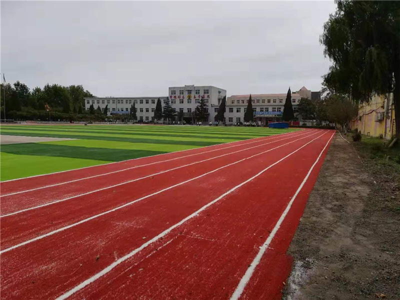 山海关第二中学人造草坪体育场工程案例