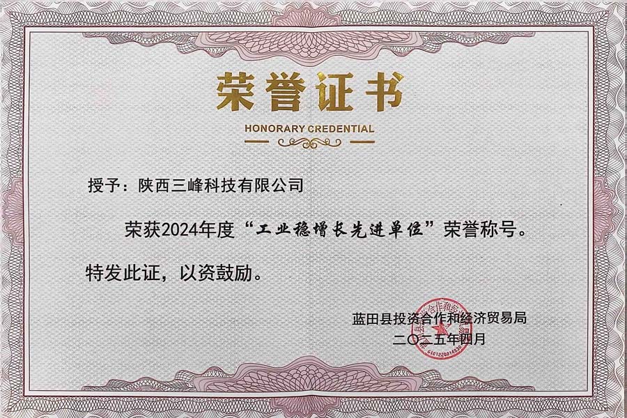 关于公司荣获 “2024 年度工业稳增长先进单位” 的通报