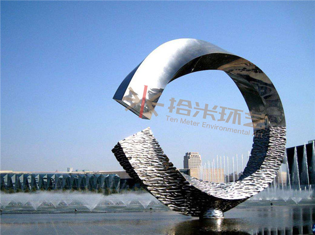 三峡会展中心大型不锈钢雕塑