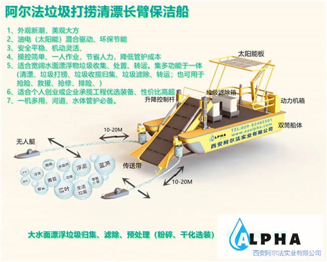 长臂打捞保洁船