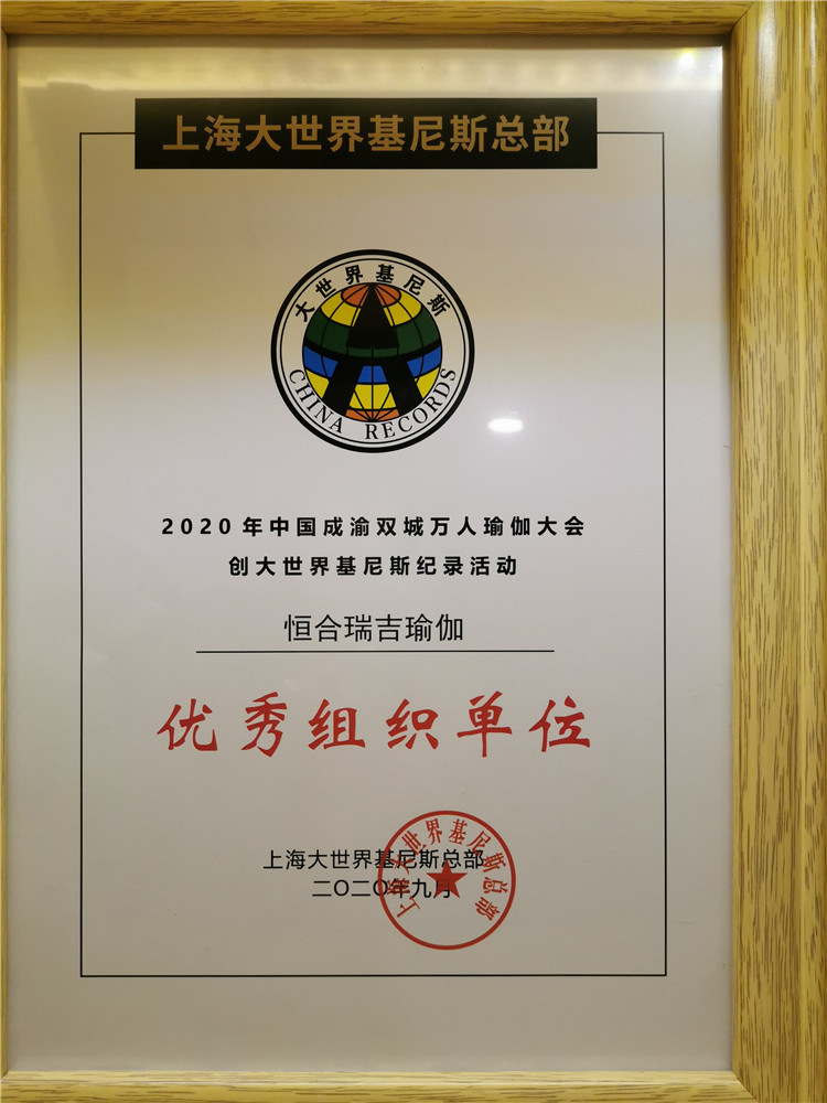 上海大世界吉尼斯记录活动优 秀组织单位
