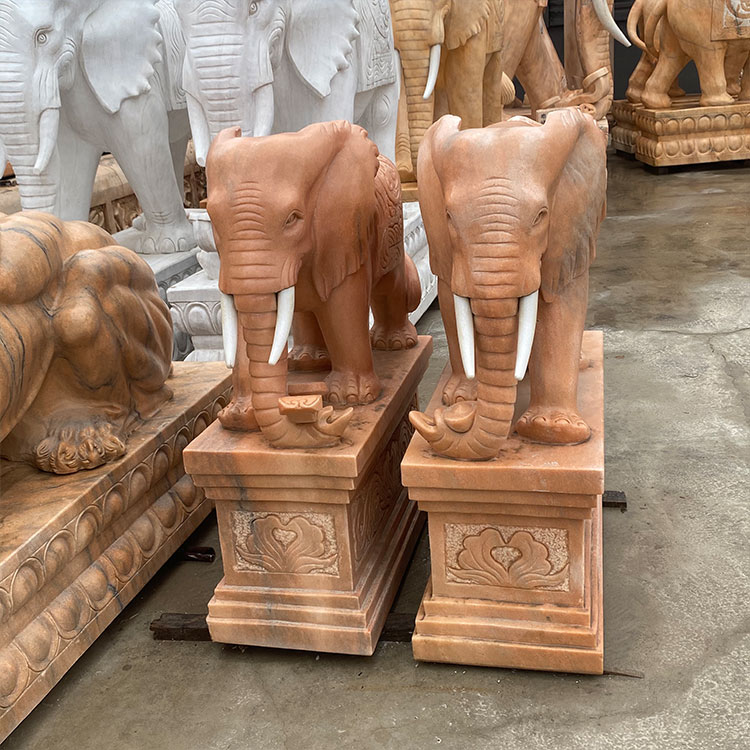 曲阳校园石雕大象雕塑动物的意义