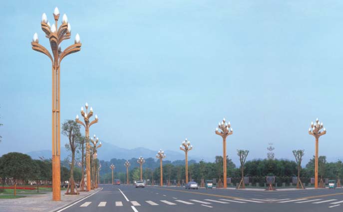 四川道路燈中華玉蘭燈是城市的一道亮麗的風(fēng)景！