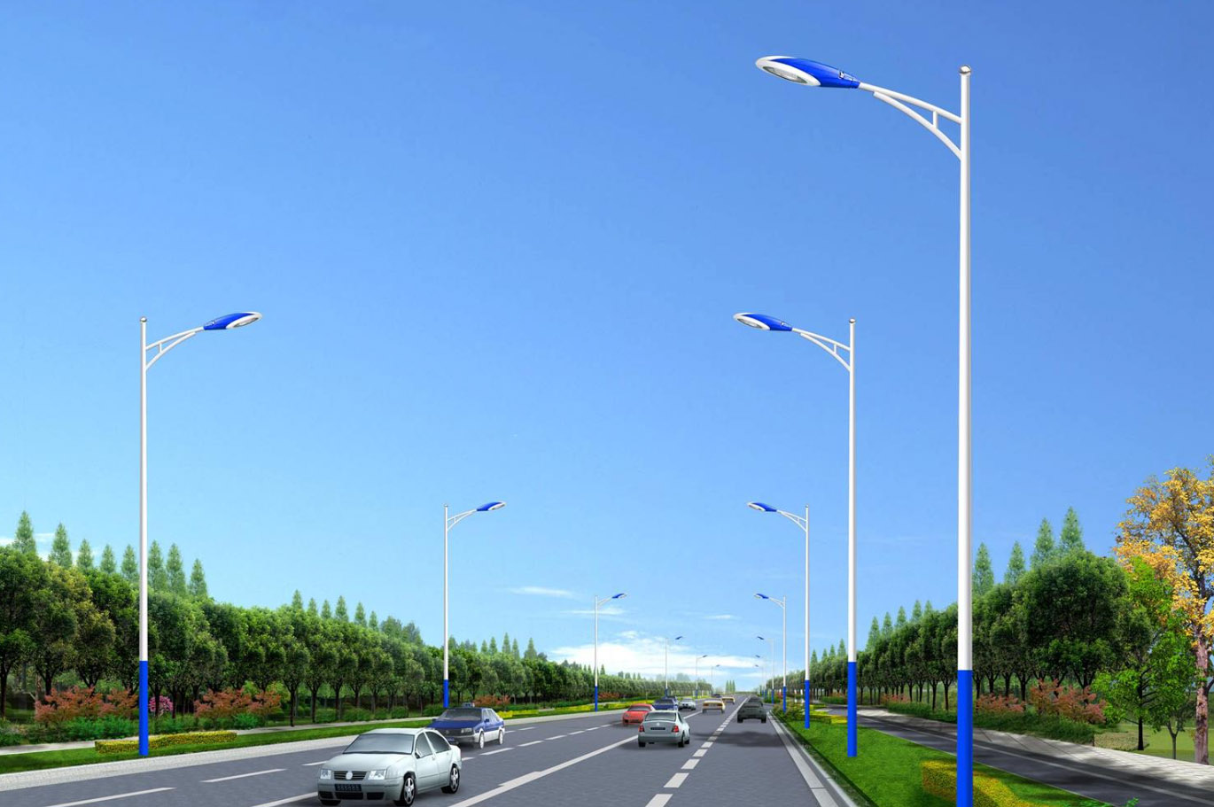 四川路灯厂家：LED路灯主要应用范围