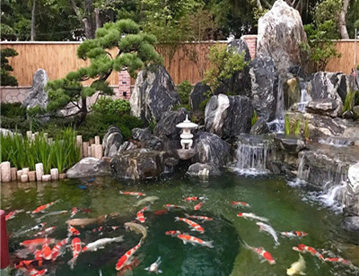 庭院四川假山鱼池施工，如何设置才好看？