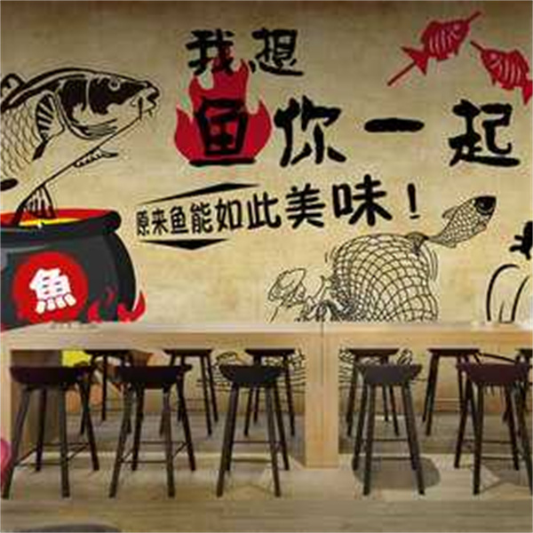 餐厅墙体彩绘