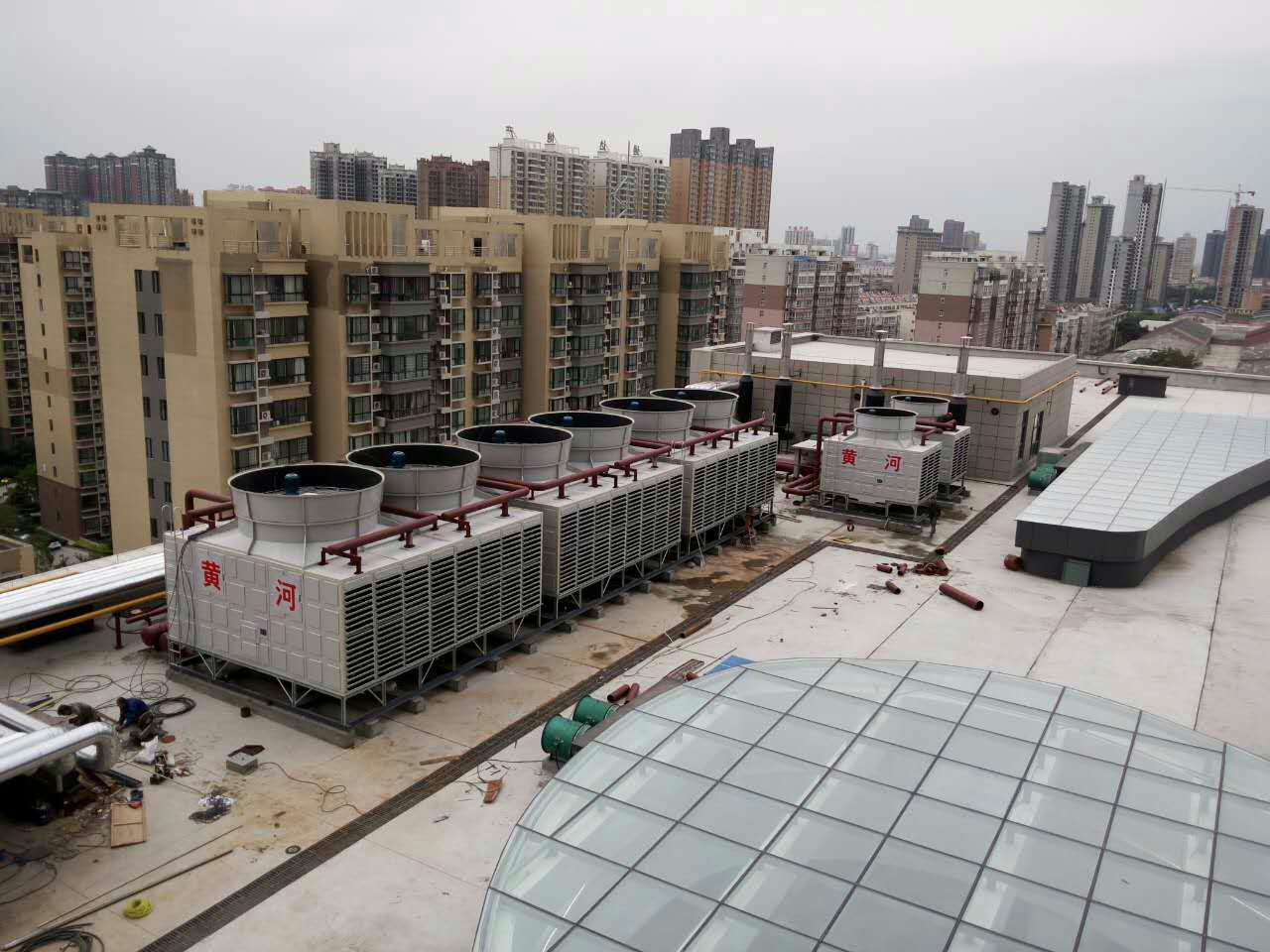 玻璃钢冷却塔开始运行时注意事项