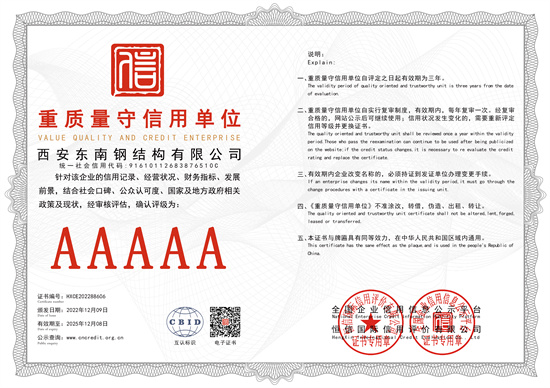 重質(zhì)量守信用單位