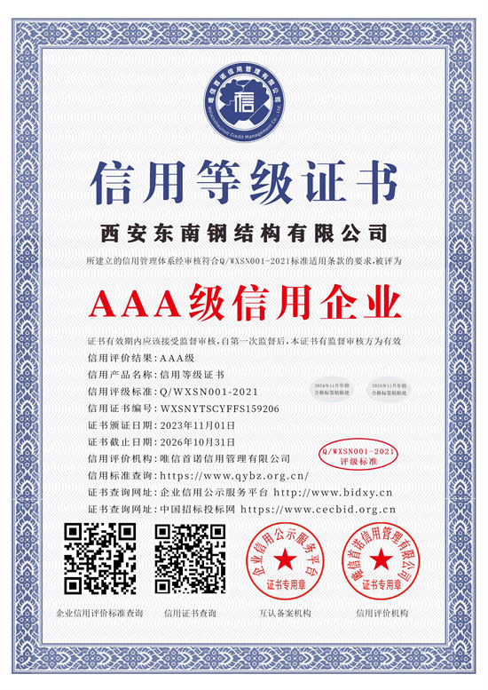 3A信用企業(yè)