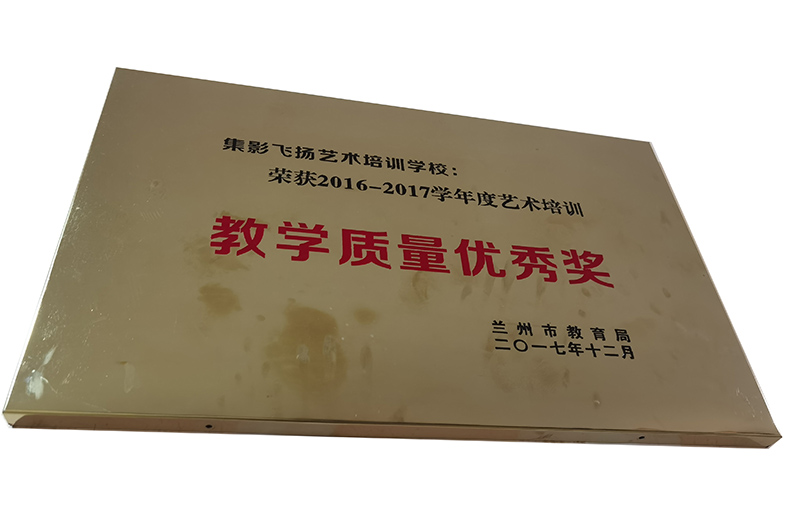 荣获2016-2017学年艺术培训教学质量**奖