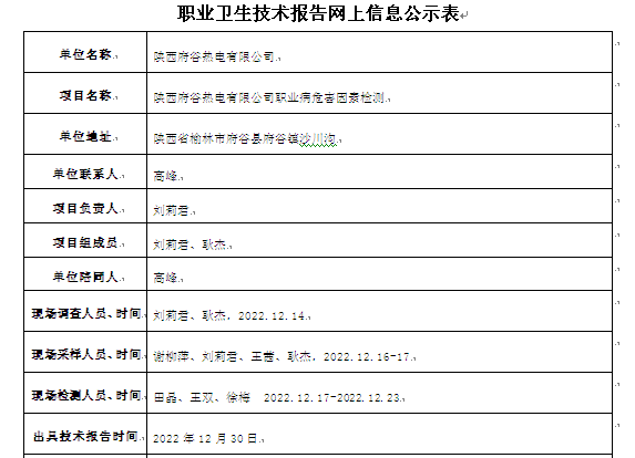 陜西府谷熱電有限公司