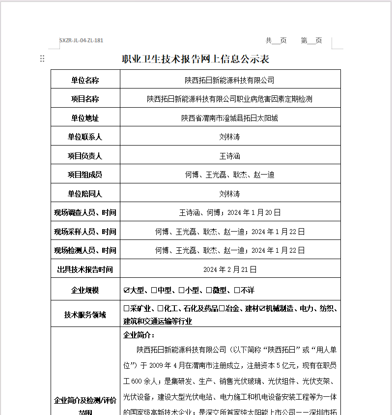 陜西拓日新能源科技有限公司