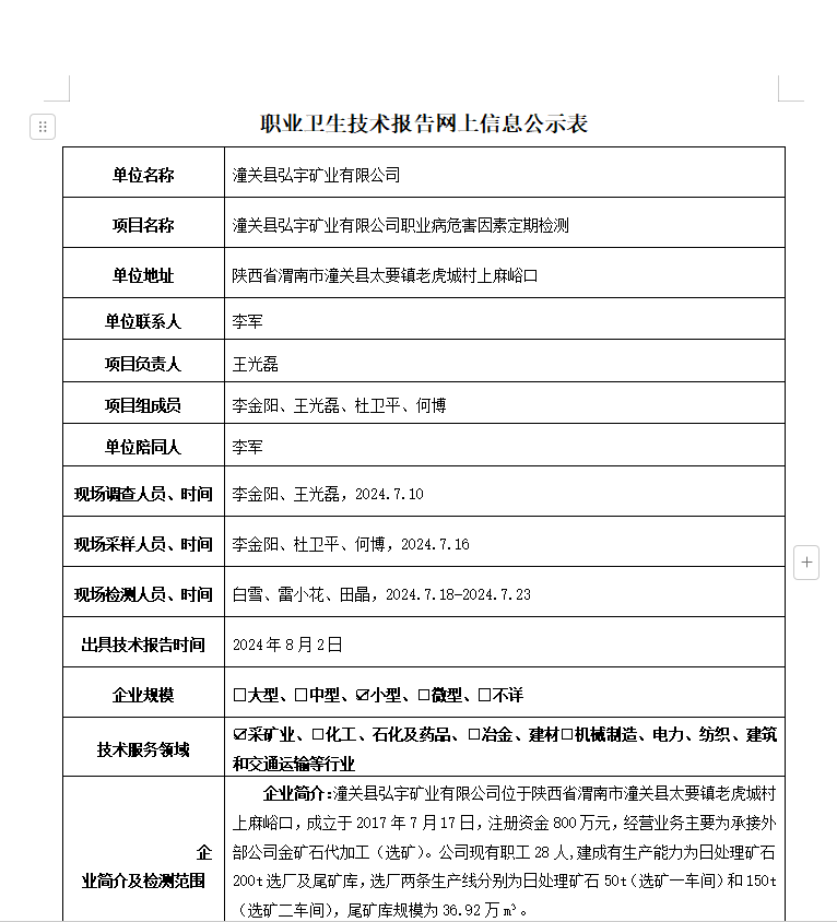 潼關(guān)縣弘宇礦業(yè)有限公司