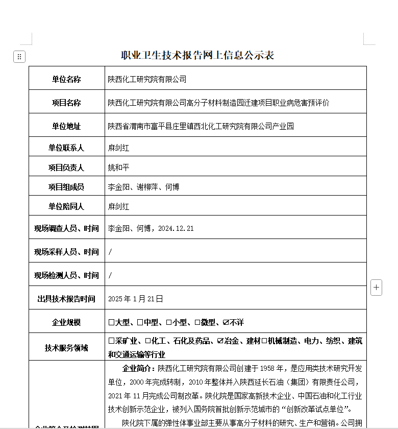 陜西化工研究院有限公司