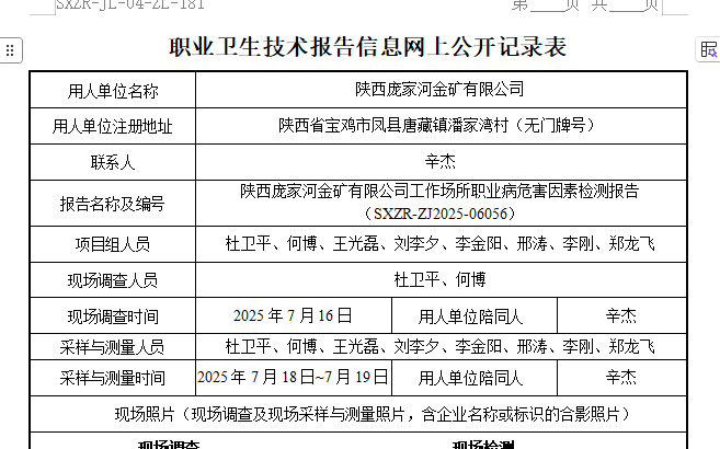 陜西龐家河金礦有限公司
