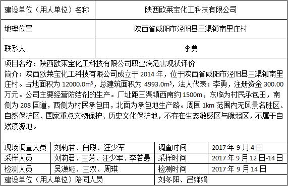 陕西欧莱宝化工科技有限公司