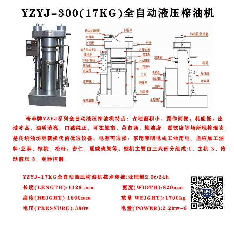 安徽YZYJ-17KG自動液壓榨油機(jī)