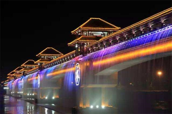 智能照明管控系统应用于宝鸡渭河东岭廊桥