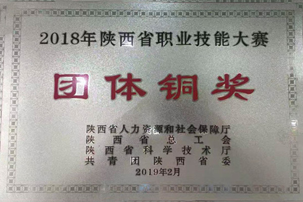 2018年陜西省職業技能大賽團體銅獎
