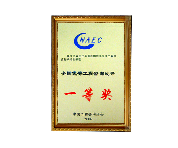 全國工程咨詢成果一等獎