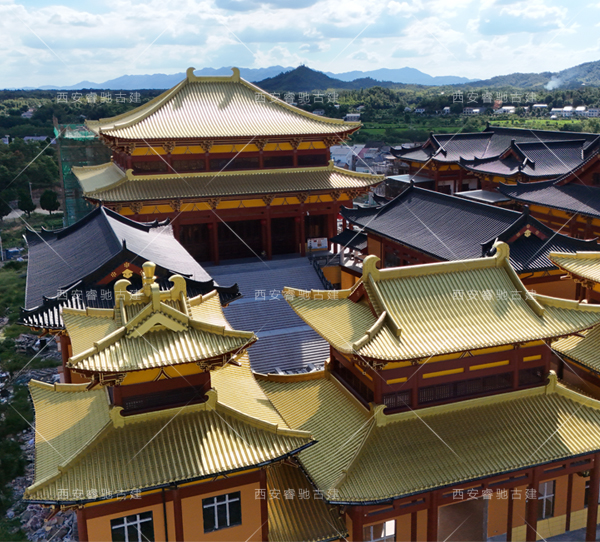 金色寺庙铝瓦