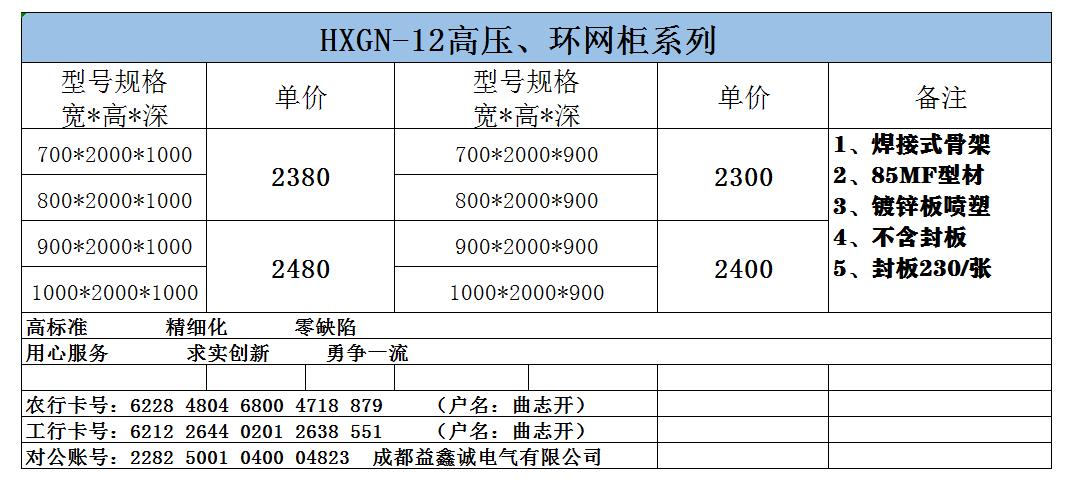 HXGN-12高压、环网柜系列