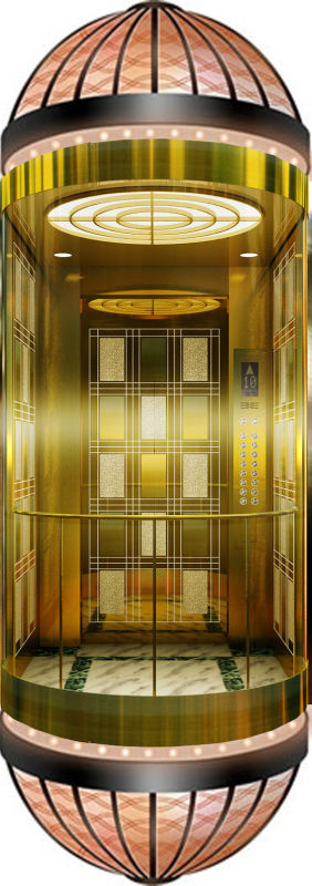 圆弧形观光电梯