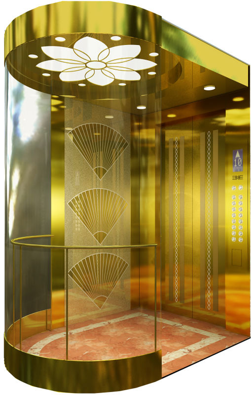 半圆弧形观光电梯