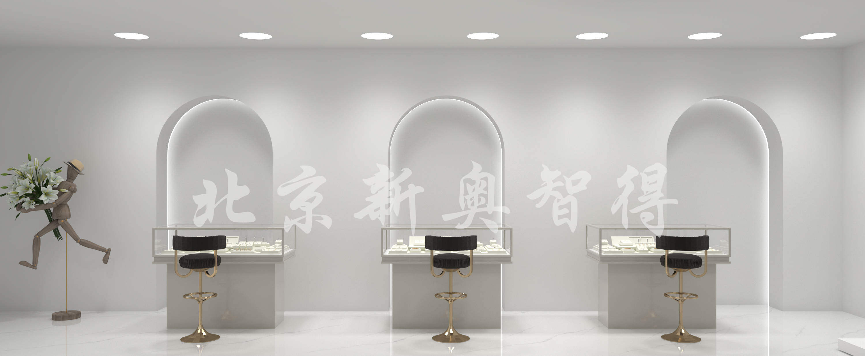 北京某商家珠宝展示柜合作案例